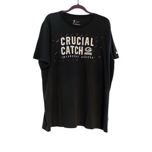 Green Bay Packers Team-Issued Crucial Catch Grey Dri-Fit Short Sleeve Shirt -XXL